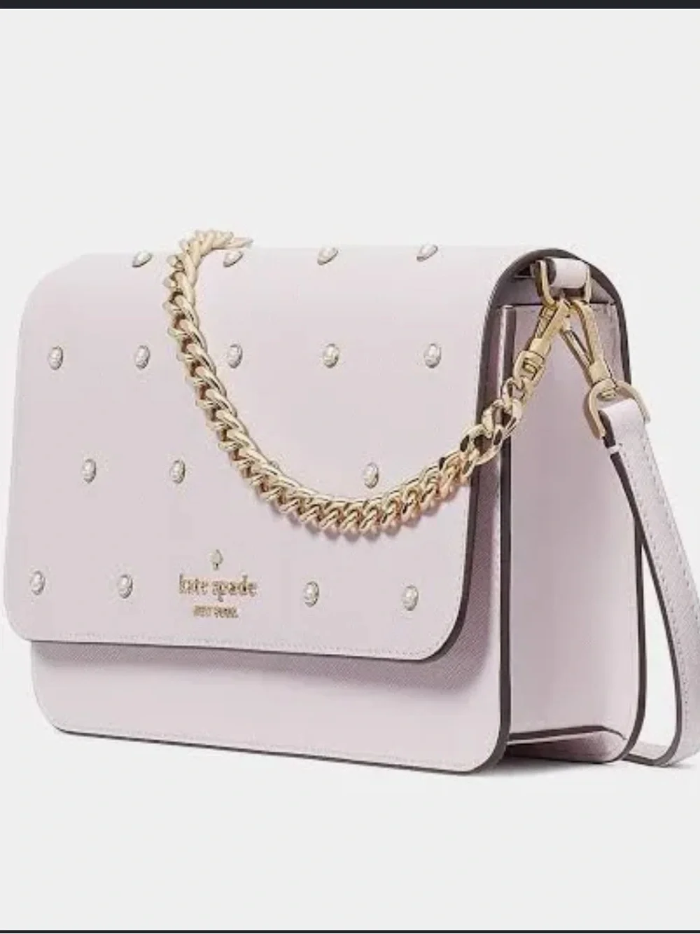 NWT Kate Spade Madison faux pearl lilac crossbody